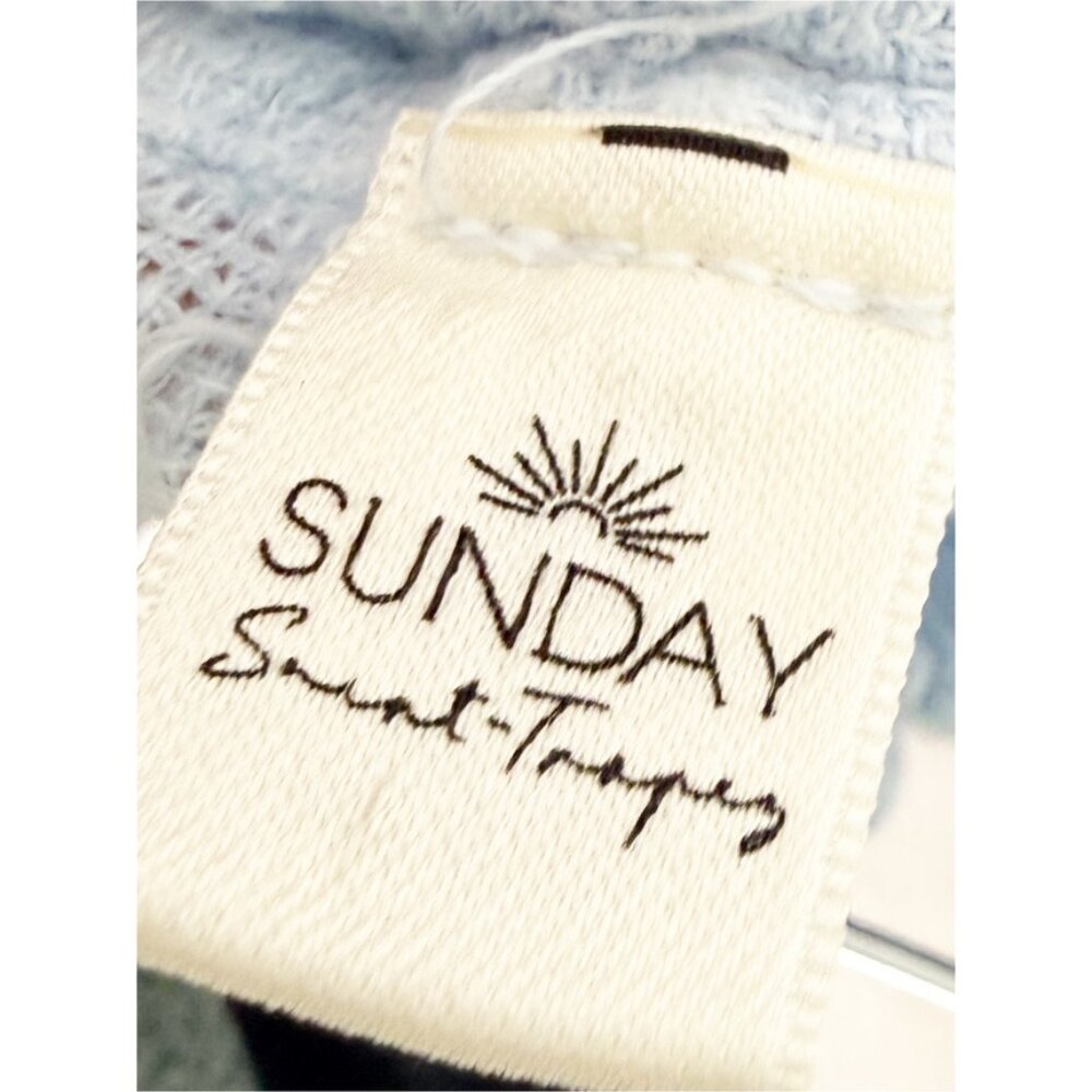 Sunday St. Tropez Commando Linen Pants Blue M - Picture 8 of 12